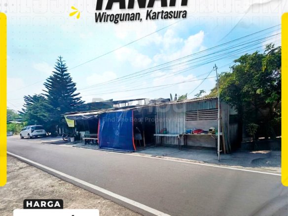 Tanah Pekarangan Strategis LT 1042m² LD 10m Hadap Barat Wirogunan Kartasura