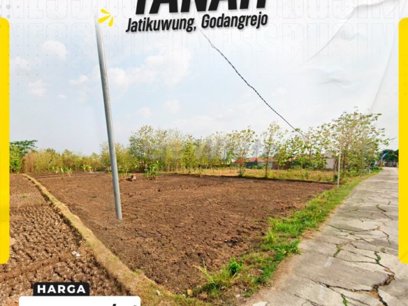 Tanah Pekarangan Luas LT 5097m² LD 30m Hadap Utara Tepi Jl. Azzaria Raya Gondangrejo