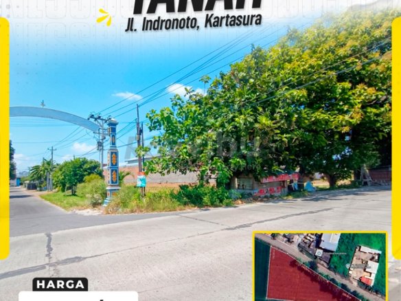 DIJUAL TANAH STRATEGIS KAWASAN PERGUDANGAN JL. INDRONOTO, KARTASURA