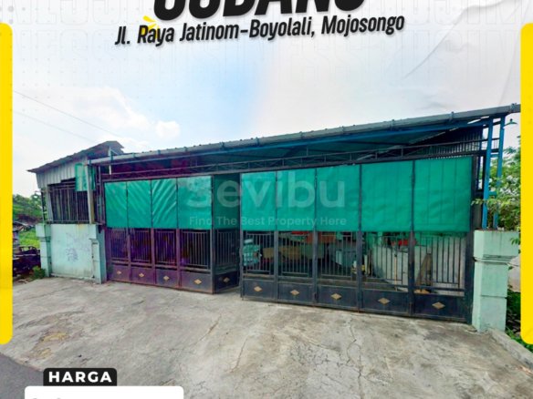 Gudang Lantai Cor LD 17m Pinggir Jalan Utama Jatinom-Boyolali