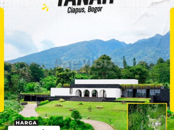 Tanah di ciapus Jl Raya + Bonus Villa View Gunung Salak & Kota Bogor