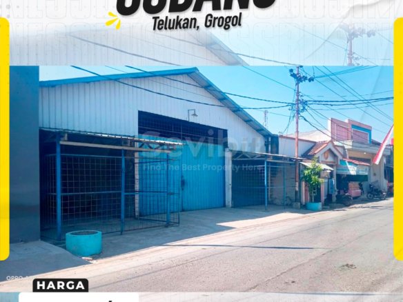 Gudang / Workshop Lapang LT 400m² LD 14m Hadap Selatan Telukan, grogol