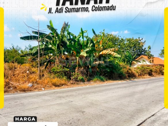 Tanah Sewa Super Luas Komersial Tepi Jl. Adi Soemarmo Gawanan Colomadu