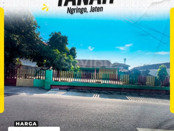 Tanah Pekarangan Strategis Hadap Timur (Bonus Bangunan) Tepi Jl. Nusama Ngringo Jaten