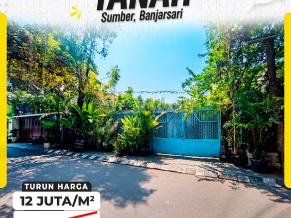 Tanah Pekarangan Premium LT 643m² Hadap Selatan Jl. Kutai Utara Sumber solo