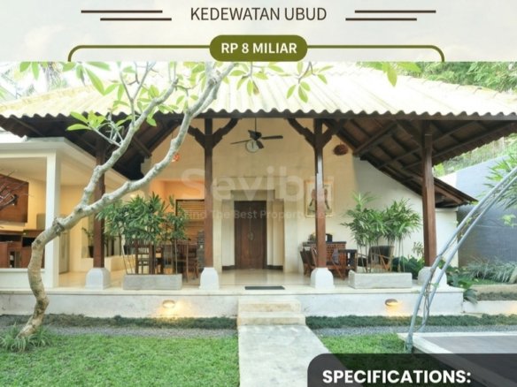 Compound 3 unit villa di Kedewatan Ubud Bali Rp 8 Miliar