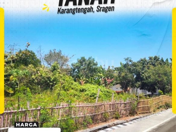 Dijual Tanah Strategis di daerah Karangtengah, Sragen