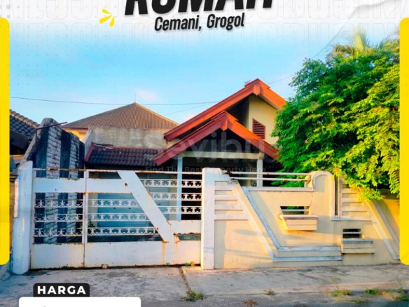 DIJUAL RUMAH STRATEGIS DAN LUAS DI JL. DIENG, CEMANI, GROGOL, SUKOHARJO