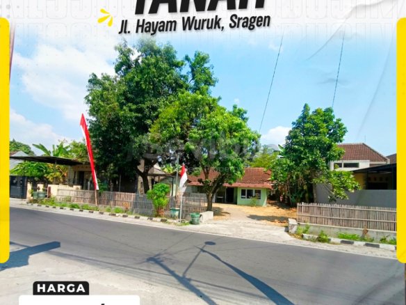 DIJUAL TANAH STRATEGIS DI JL. HAYAM WURUK, SRAGEN KULON, SRAGEN