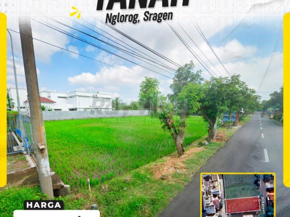 DIJUAL TANAH STRATEGIS ZONA KUNING DI NGLOROG, SRAGEN