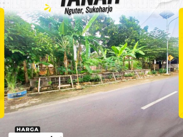 DIJUAL TANAH PEKARANGAN STRATEGIS DI NGUTER, KEPUH, SUKOHARJO
