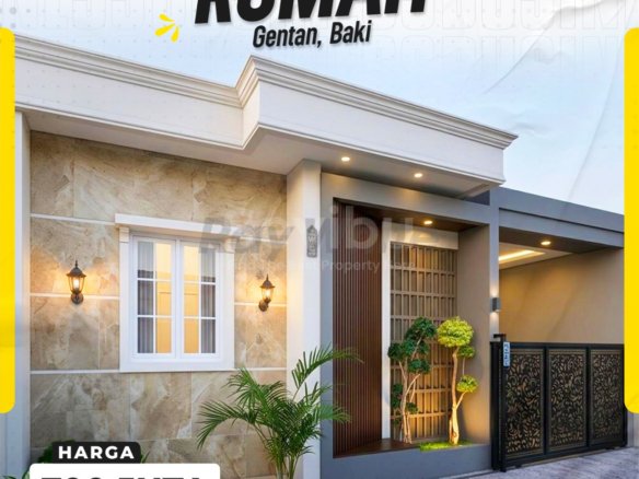 DIJUAL RUMAH MINIMALIS MODERN CANTIK DI PERUM GENTAN REGENCY, GENTAN, BAKI, SUKOHARJO