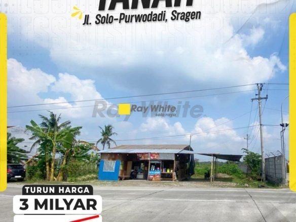 Dijual Tanah Strategis di Jl. Solo-Purwodadi, Sragen
