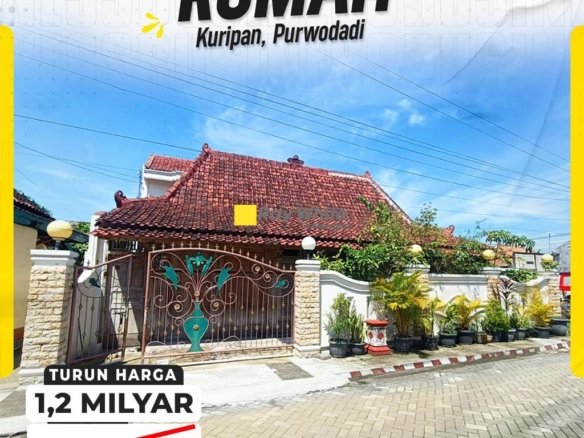 Rumah Etnik Modern di Pusat Kota Purwodadi, Hunian Luas Strategis Selangkah ke Jl. Untung Suropati
