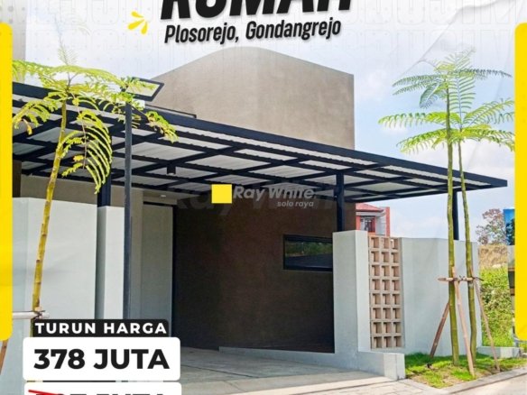 Rumah Modern Minimalis di Plosorejo Jeruksawit Gondangrejo, Harga Promo Turun Drastis