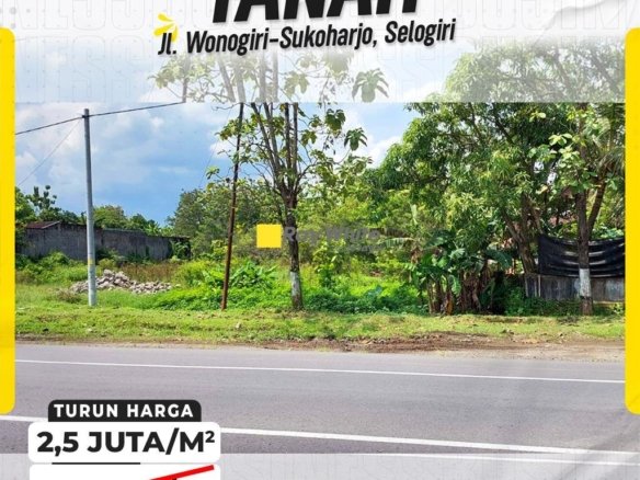 Lahan Komersial Strategis Jalur Utama Wonogiri-Sukoharjo, Investasi Emas di Gerbang Kota Wonogiri