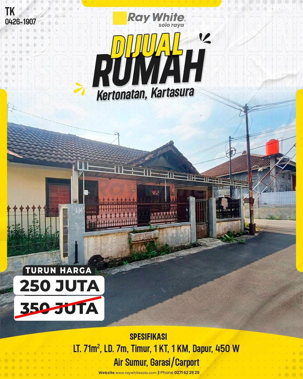 Rumah Minimalis Murah di Kertonatan Kartasura, Lokasi Strategis Dekat Jalur Utama Solo-Semarang