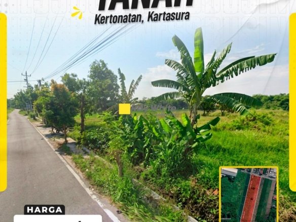 DIJUAL TANAH STRATEGIS DI KERTONATAN, KARTASURA