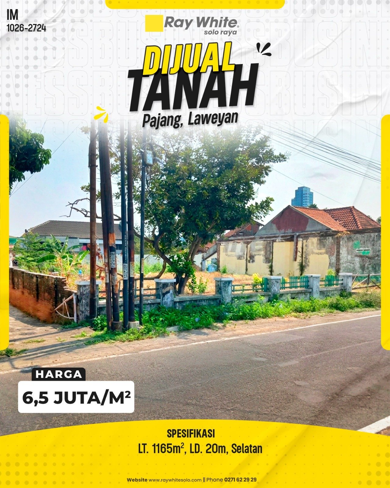 Dijual Tanah Strategis di Pajang, Laweyan